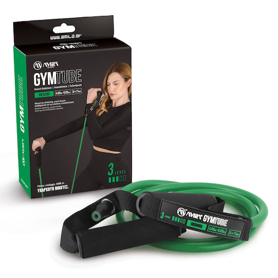AMILA Resistance Band Gymtube Moderate with Handles Red 1.4m