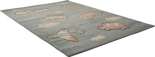Tzikas Carpets 76895-230 Παιδικό Χαλί Αυτοκινητόδρομος Μπλε 133x190cm