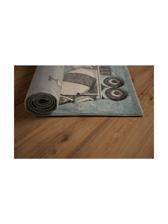 Tzikas Carpets 76888-230 Παιδικό Χαλί Αυτοκινητόδρομος Μπλε 200x290cm