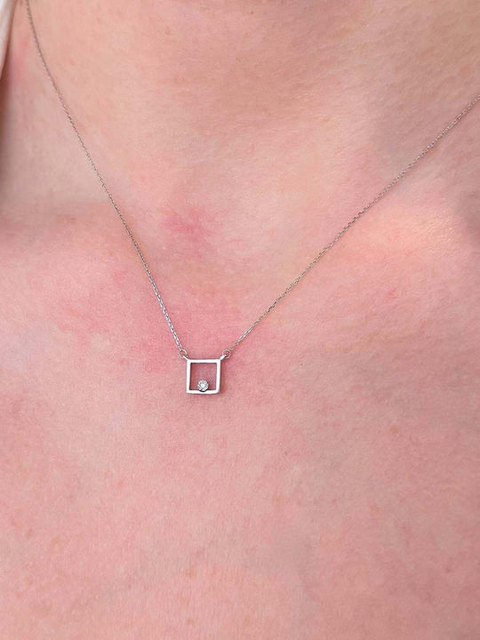 Sorelly Halskette aus Weißgold 14K mit Diamant