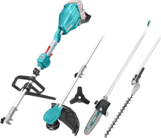 Total TSTLI2040386 Garden Multi Tool Battery 3 in 1: Pole Saw / Grass Trimmer / Hedge Trimmer Attachment