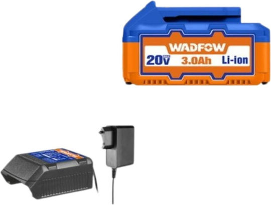 Wadfow WCK20512 Σετ Γωνιακός Τροχός & Δραπανοκατσάβιδο Brushless 20V με 2 Μπαταρίες 3Ah