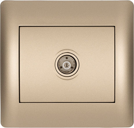Elmark Rhyme TV Antenna Socket Aerial in Gold color 11252
