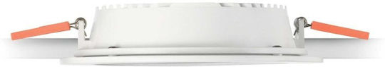 Ideal Lux Rund Vertieft LED Panel 20W mit Natürliches Weiß Licht 4000K