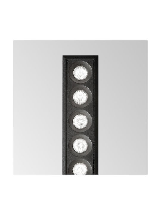 Ideal Lux Lika Fi Slim Rectangle Metallic Recessed Spot with Integrated LED and Warm White Light White 12.2x4cm. 1pcs