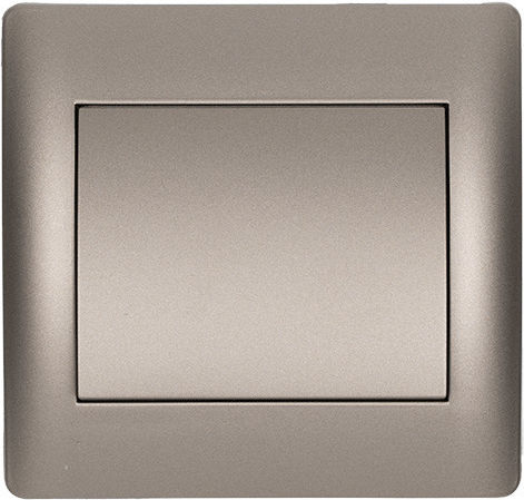 Elmark Rhyme Recessed Wall Switch Lighting One-Way with Frame Grey Metallic