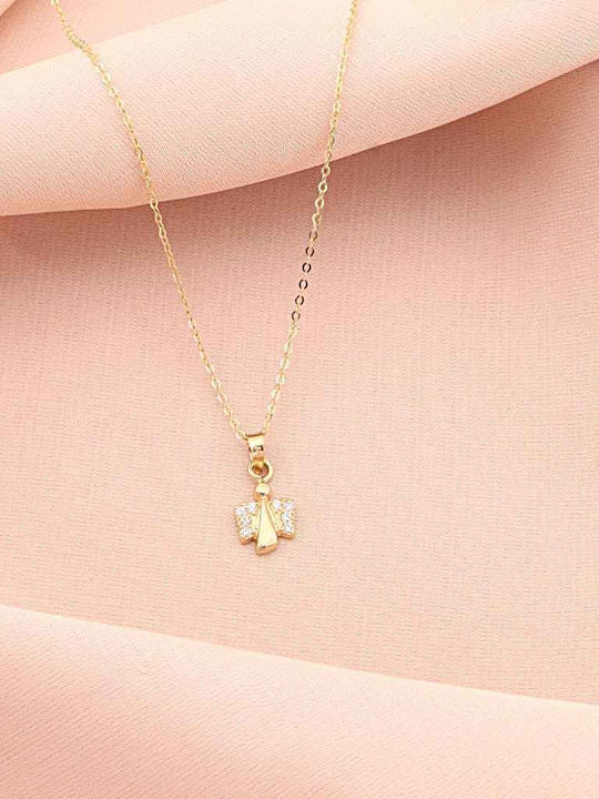 Sorelly Charm Îngeraș Din Aur Galben 14 Carate Cu Zircon