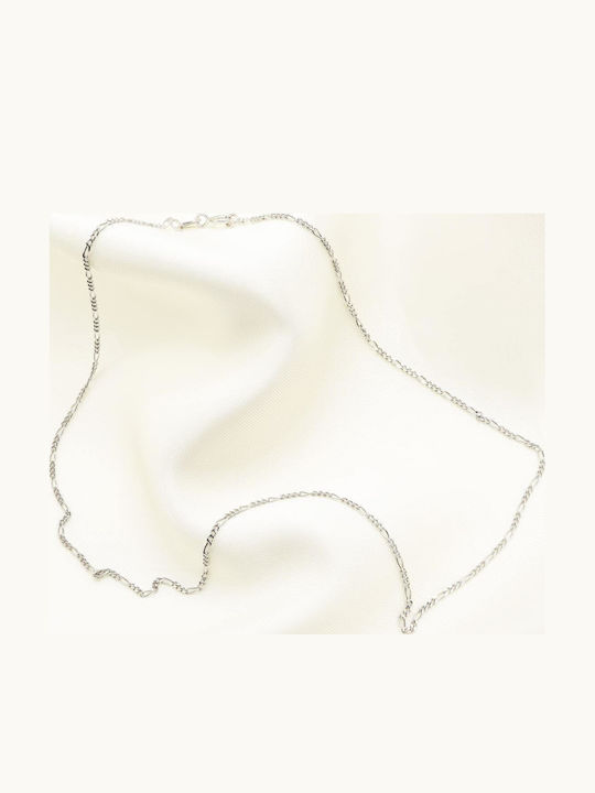 Sorelly Ασημένια Αλυσίδα Λαιμού Λεπτή Πάχους 1.5mm και Μήκους 40cm