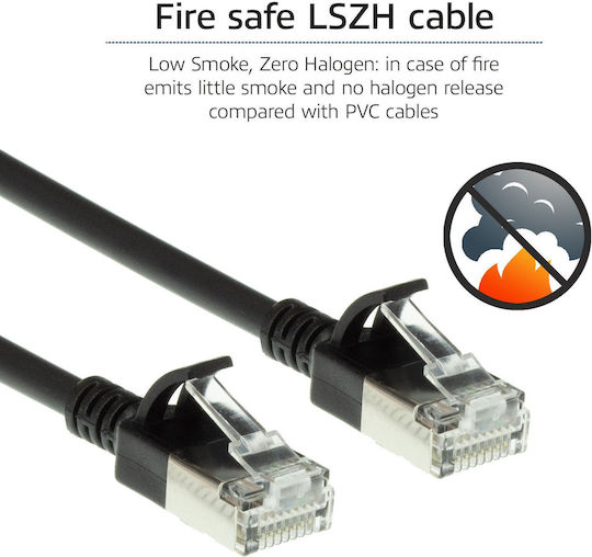 Act U/FTP (STP) Cat.6a (Gigabit) Καλώδιο Δικτύου Ethernet 2m Μαύρο