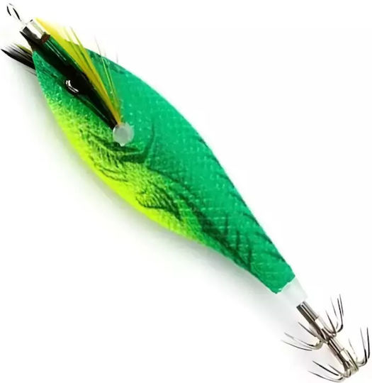 Yokai Jlc Fluor Squid Jig Artificial Bait Uv Glow Double Needles Bkk Orange Black