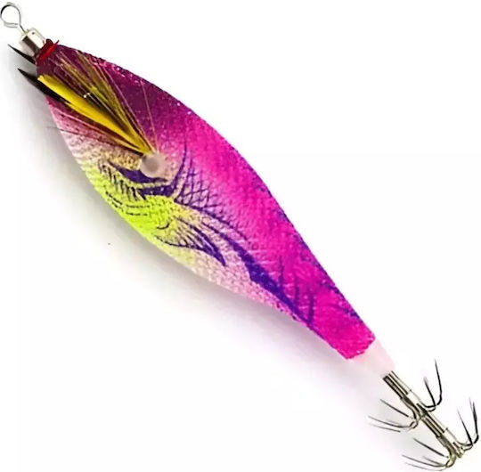 Yokai Jlc Fluor Squid Jig Artificial Bait Uv Glow Double Needles Bkk Orange Black