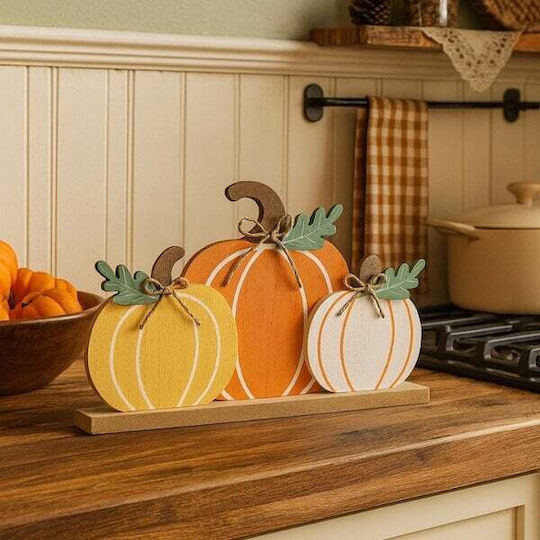Othmar Decorative Pumpkin made of Wooden 29x18cm 1pcs