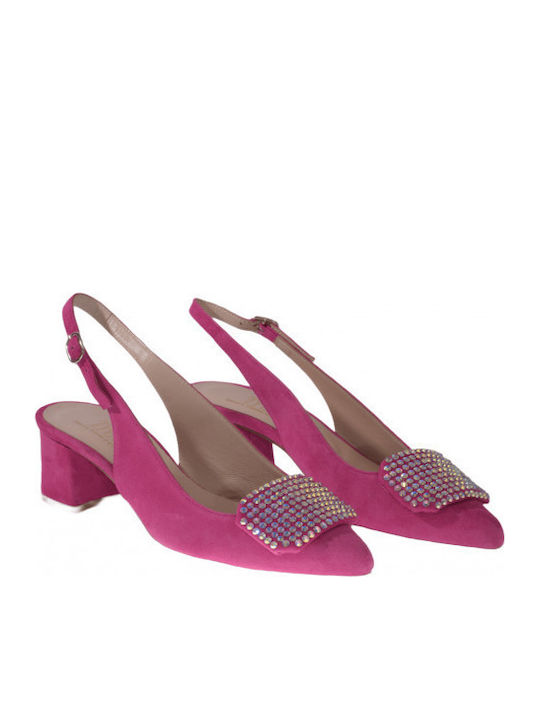 Leder Pumps Fuchsie