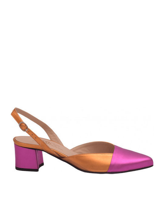 Leder Pumps Orange