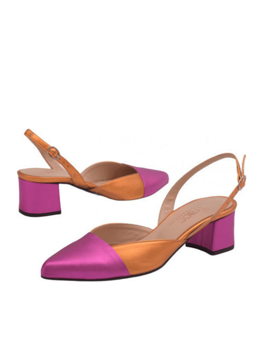 Leder Pumps Orange