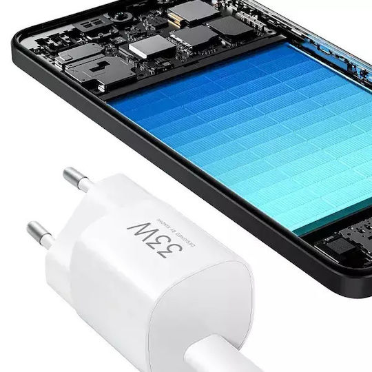 Xiaomi Φορτιστής Χωρίς Καλώδιο GaN με Θύρα USB-C 33W Power Delivery / Quick Charge 3.0 Λευκός (BHR087LEU)