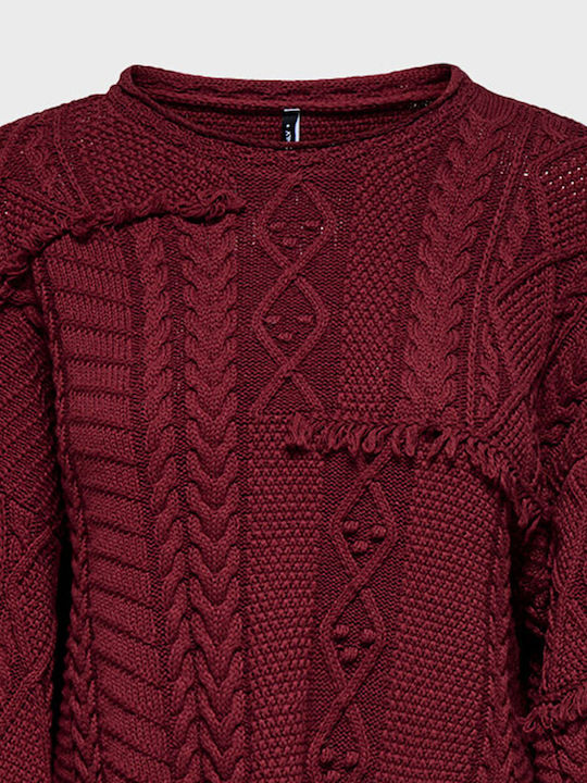Life Women's Long Sleeve Sweater Bordeaux