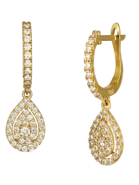 Cercei din Aur 18K cu Diamant