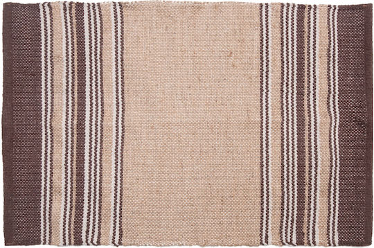 Viopros Juno Rug Rectangular Summer from Jute Brown