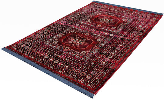 Tzikas Carpets Dubai 77254-010 Teppich Rechteckig Synthetisch,Polyester/Cotton/Leather Red