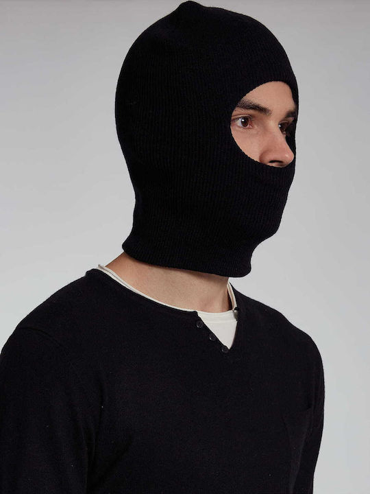 Full Face Beanie Knitted in Black color