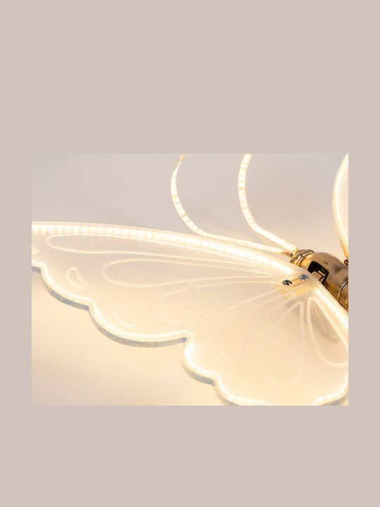 Eurolamp Illuminated Christmas Metal Figure Butterfly White Height 80cm