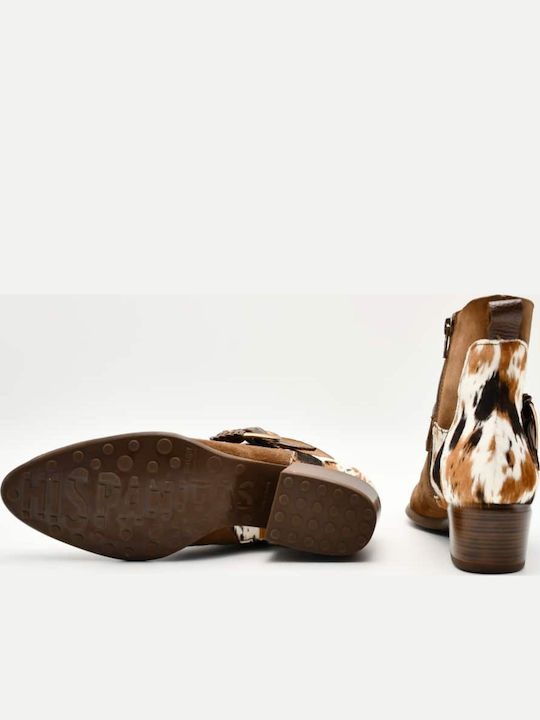 Leder Stiefeletten Damen Braun