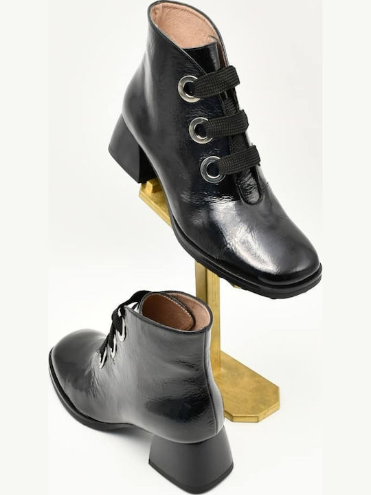 Marsella Leder Stiefeletten Damen Schwarz