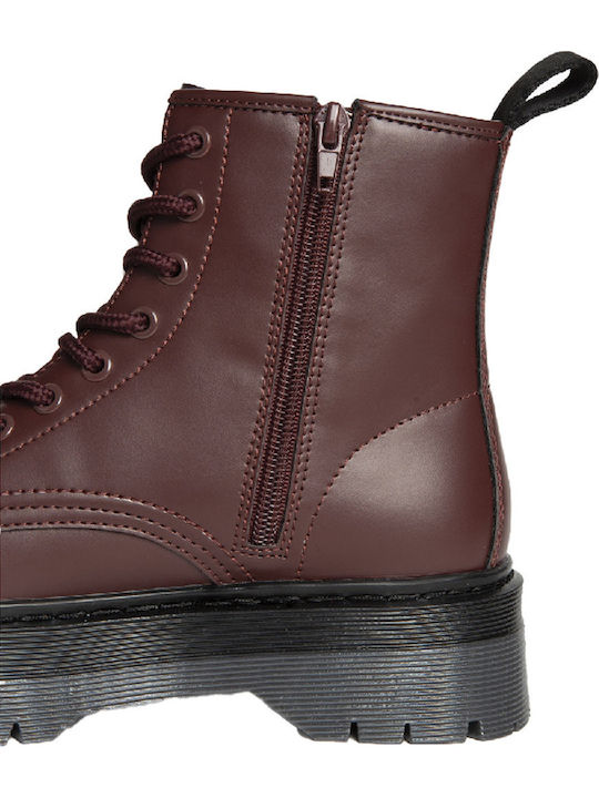 Stiefeletten Damen Burgundisch