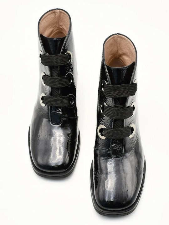 Marsella Leder Stiefeletten Damen Schwarz
