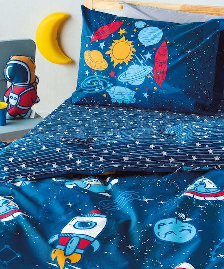 Kentia Sirius Kids Cotton Pillowcase Set 50x70cm Blue