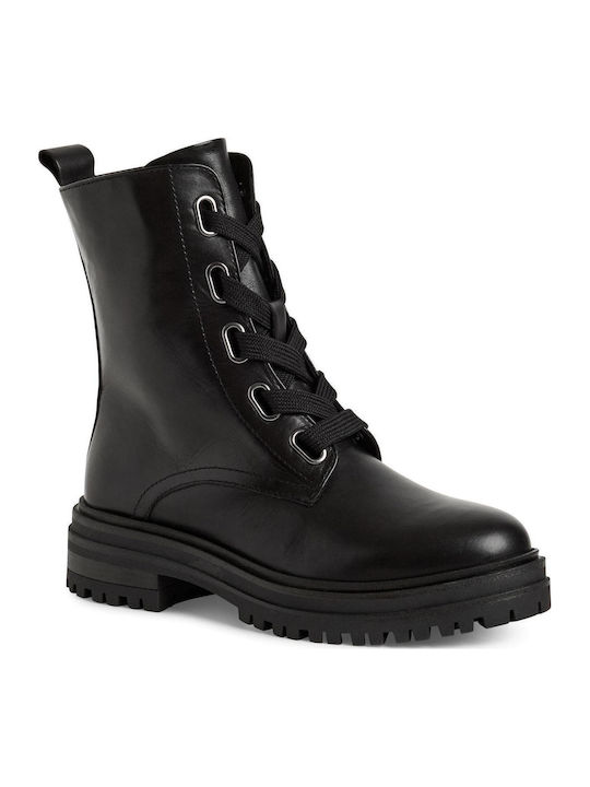 Leather Women's Ankle Boots Black