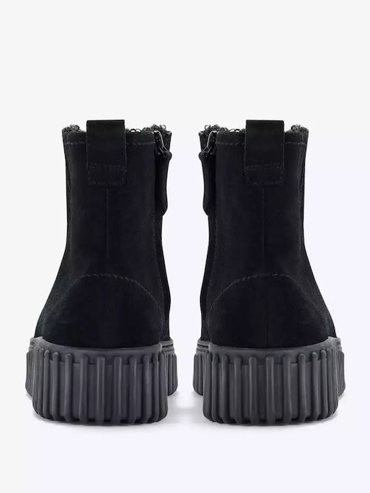 Torhill Cozy Suede Γυναικεία Μποτάκια Μαύρα