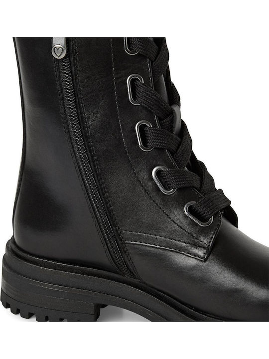 Leather Women's Ankle Boots Black