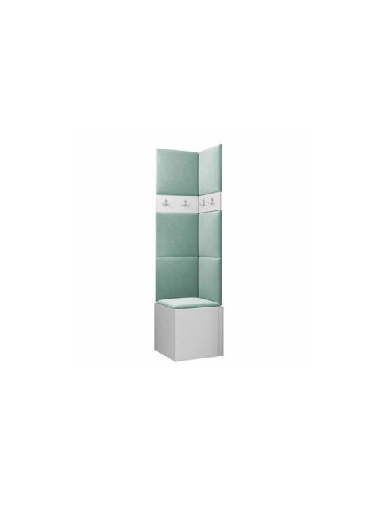 Hartford 347 Entry Furniture with Mirror & Hanger White 42x44x42cm