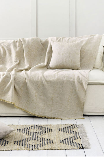 Nima Dune Χαλί Ορθογώνιο Βαμβακερό Μπεζ, Μαύρο 160x230cm