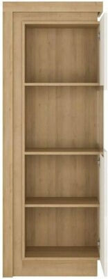 Bookcase with LED Feldeli 121 Riviera Brown Glossy White 60x42x164cm Bookcase with LED Feldeli 121 Riviera Brown Glossy White 60x42x164cm