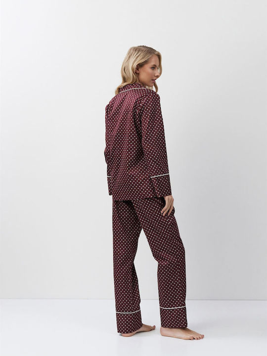 Aruelle Winter Women's Pyjama Set Burgundy
