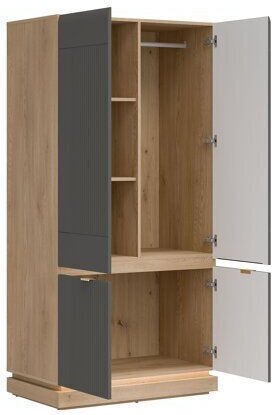 Teselbu 113 Δίφυλλη Ντουλάπα με Καθρέπτη 95x56x194cm