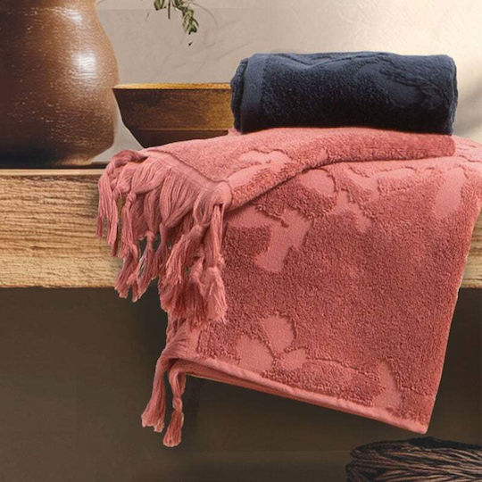 Nef-Nef Homeware Πετσέτα Προσώπου Vania 50x90εκ. Rose Βάρους 550gr/m²