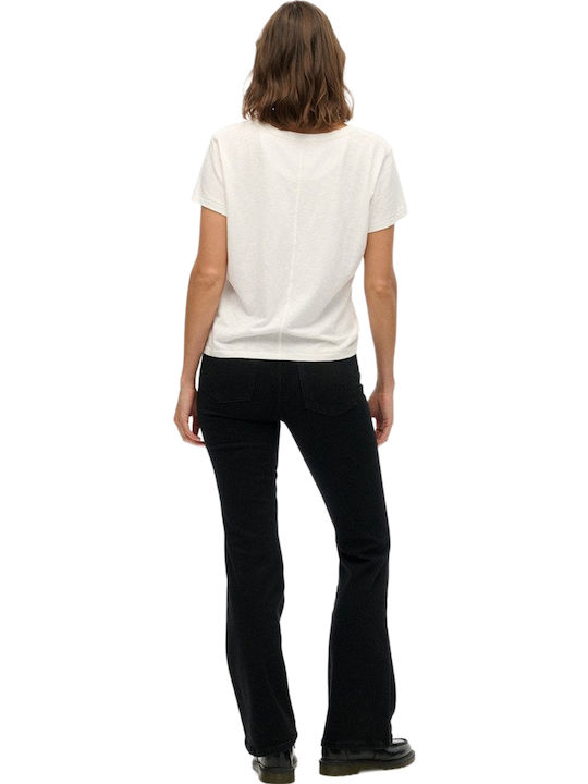 Damenjeans Schlaghose Mittelhohe Taille Black