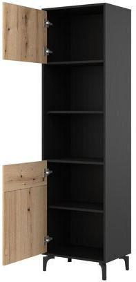 Βιβλιοθήκες Larbalu 106 Δρυς, Μαύρο (2τμχ) 55x39x194εκ. Βιβλιοθήκες Larbalu 106 Δρυς, Μαύρο (2τμχ) 55x39x194εκ.