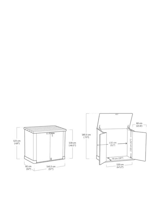 Keter Cutie de depozitare pentru exterior Metalic 240lt Bej L132xW76xH110buc