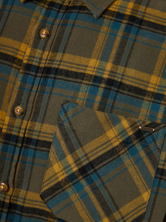 Langärmlig Baumwolle Hemd Geprüft Plaid