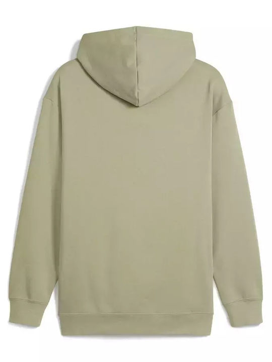 PUMA Small Sweatshirt Army Green With Hood