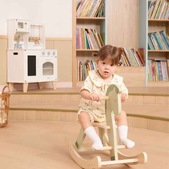 Viga Toys Wooden Rocking Toy Horse for 12+ months Green