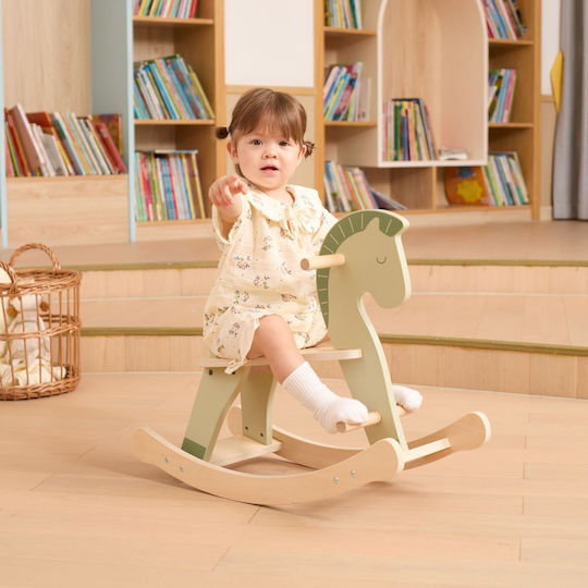 Viga Toys Wooden Rocking Toy Horse for 12+ months Green