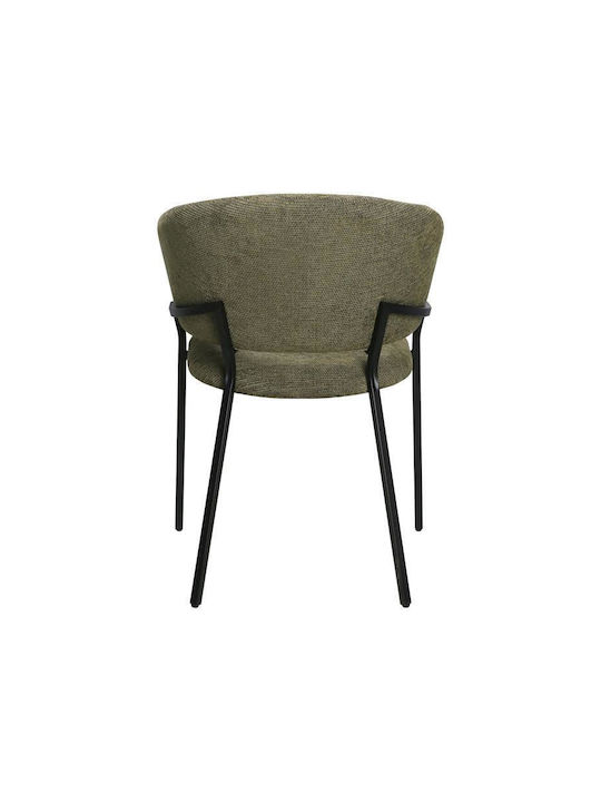 2411 Dining Room Fabric Chair Green 58x62x83cm 2pcs