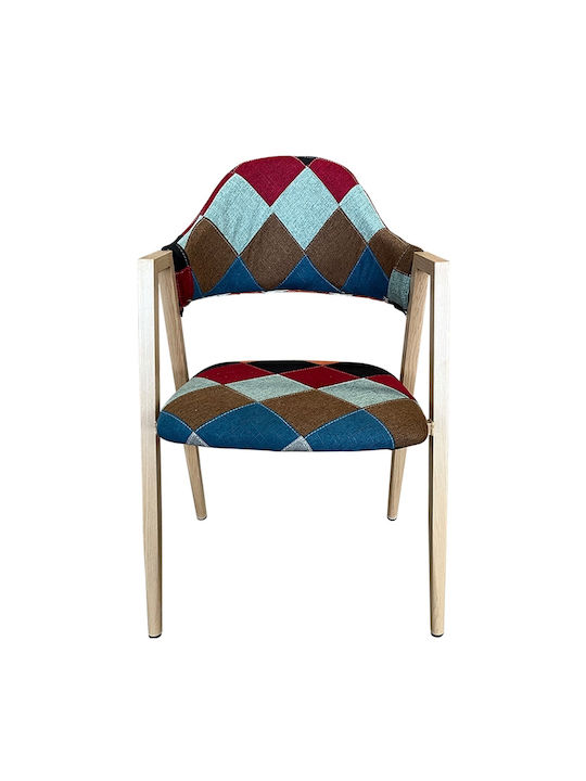 Solana Dining Room Fabric Chair Patchwork 51x51x81cm