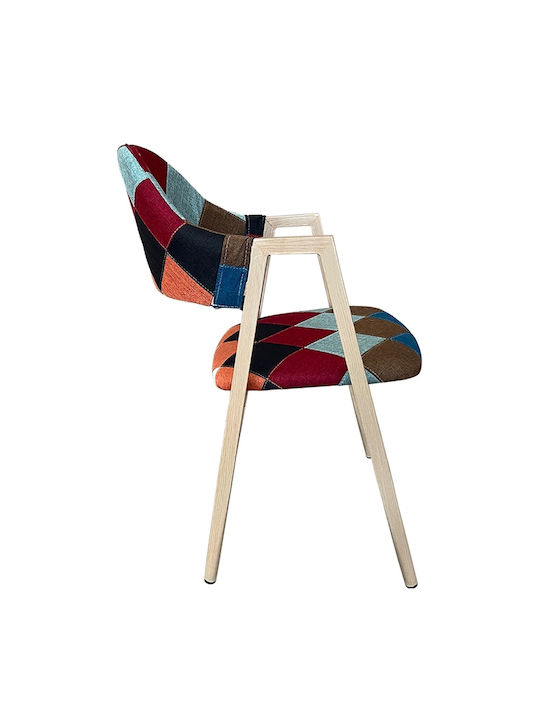 Solana Dining Room Fabric Chair Patchwork 51x51x81cm